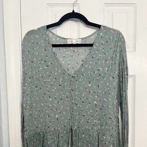 Long sleeve light shirt - Large - Floral